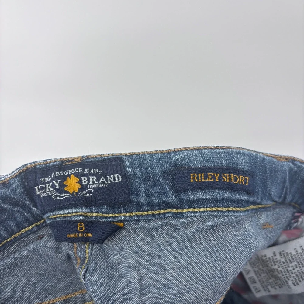 Lucky Brand Girls' Blue Denim Ripped Distressed Jean Shorts Size 8‎